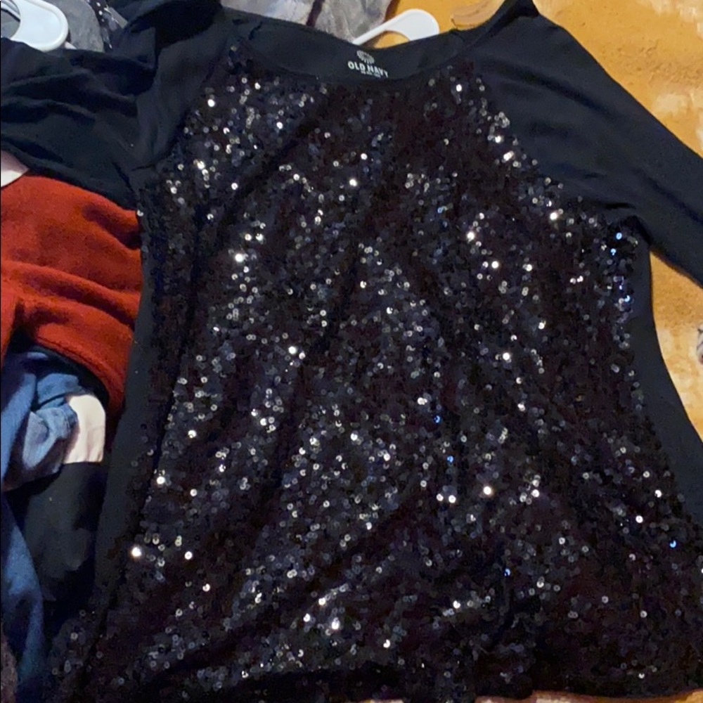Old navy plus size sequin shirt